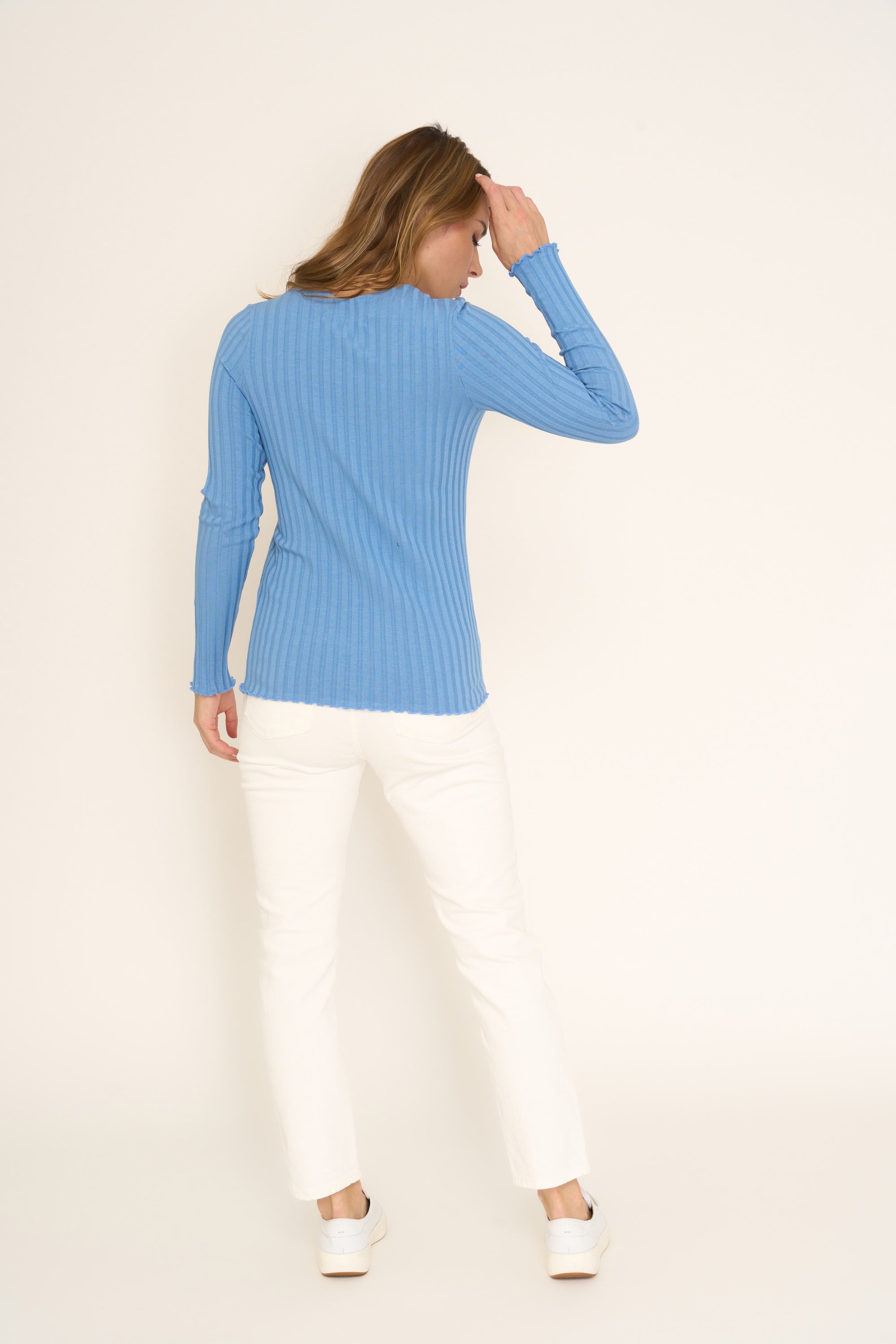 Fitted Long Ribbed Cardigan