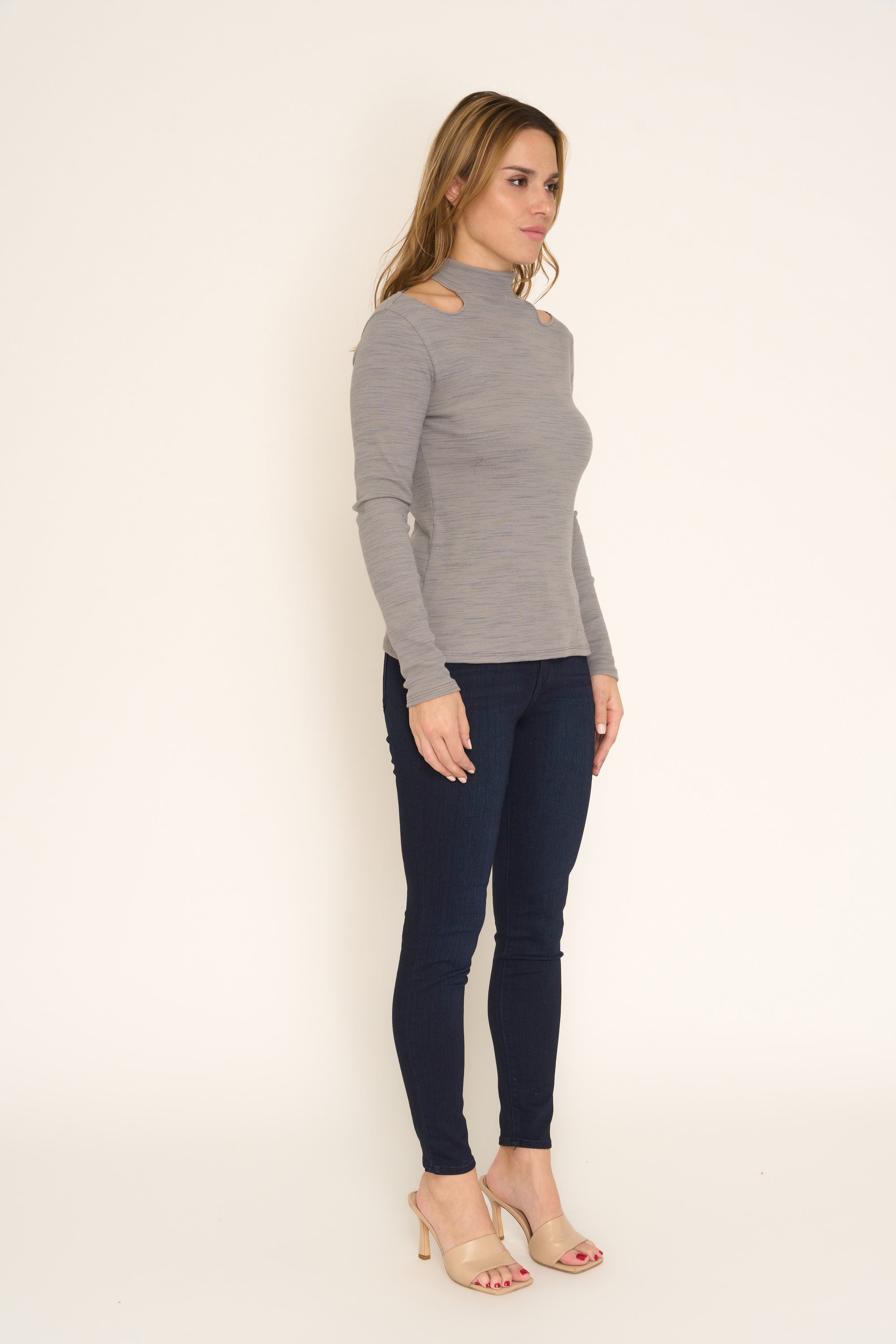 Cut Out Long Sleeve Top